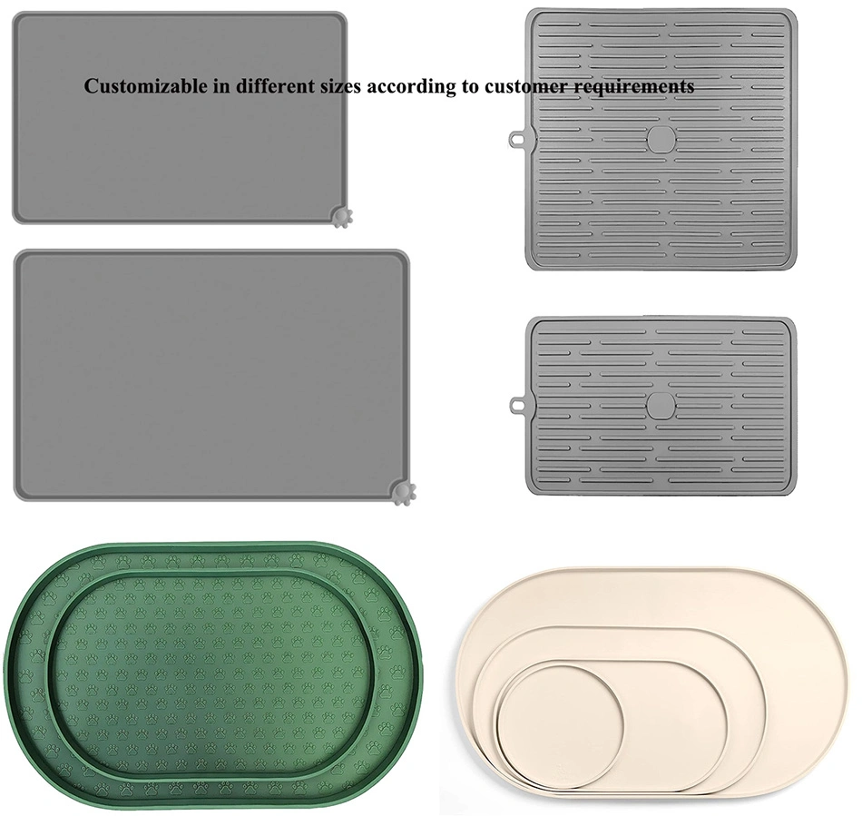 Silicone Pet Food Mat Dog Feeding Mat and Water Bowl Placemat